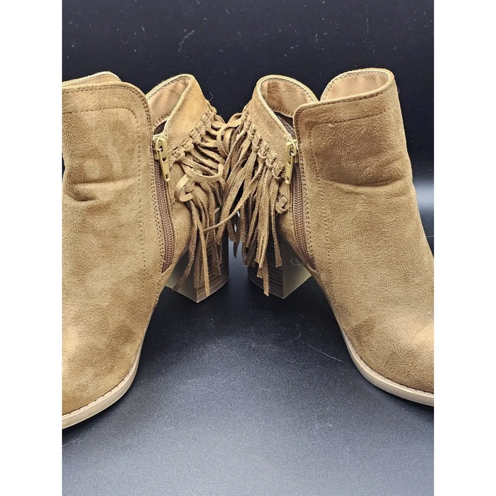 Charlotte Russe Women's Fringe Ankle Booties  Size 8 Lightly Worn